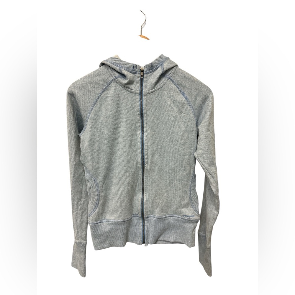 Patagonia Hooded Full Zip Women’s M Organic Cotton Gorpcore Washed Blue/Denim